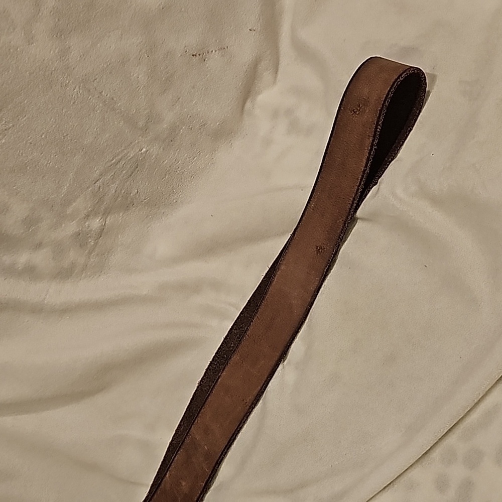 Frye suede belt 40 inches end to end soft brown brass buckle - Picture 2 of 9